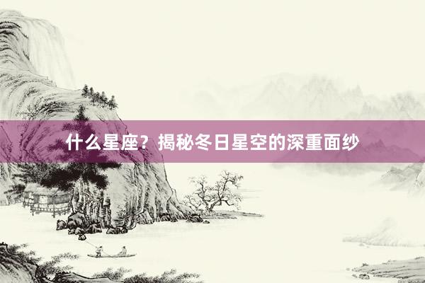 什么星座？揭秘冬日星空的深重面纱